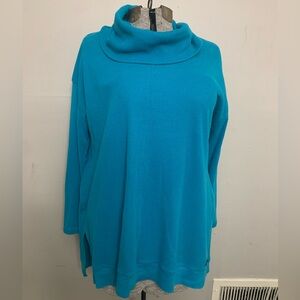 Calvin Klein Performance Teal Cowl Neck Sweater